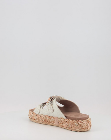 RAFFIA BRAID SANDAL LOGO