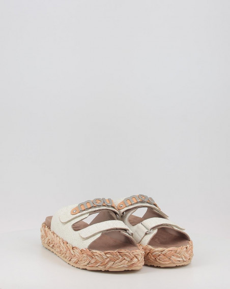 RAFFIA BRAID SANDAL LOGO