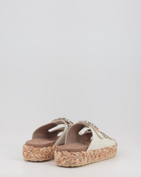 RAFFIA BRAID SANDAL LOGO