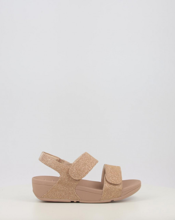 LULU ADJUSTABLE SHIMMERLUX BACK STRAP SANDALS