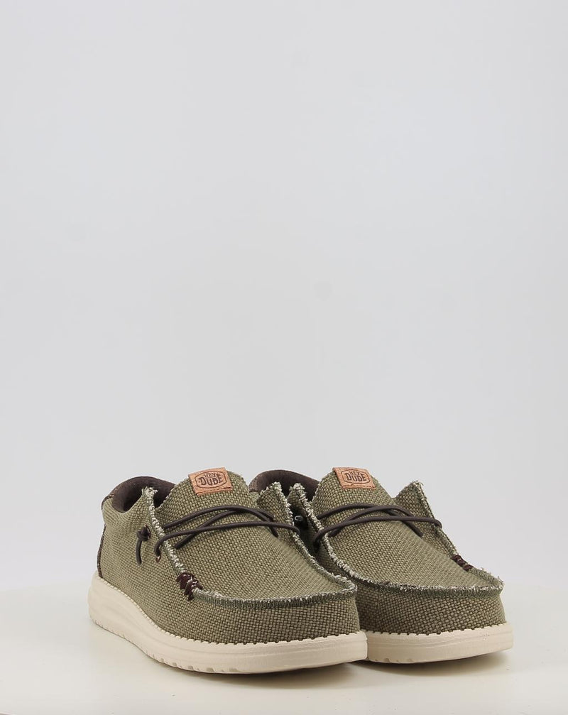 Scarpe da barca HEY DUDE WALLY BRAIDED verde