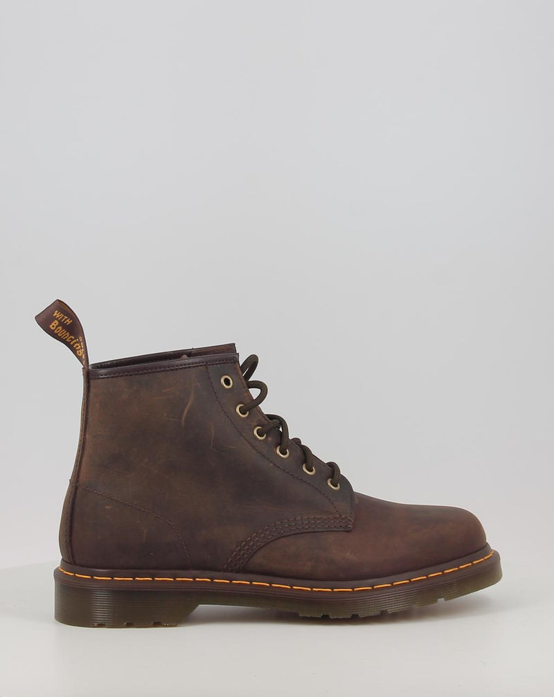 Botas DR.MARTENS 101 YELLOW STITCH CRAZY HORSE marrón