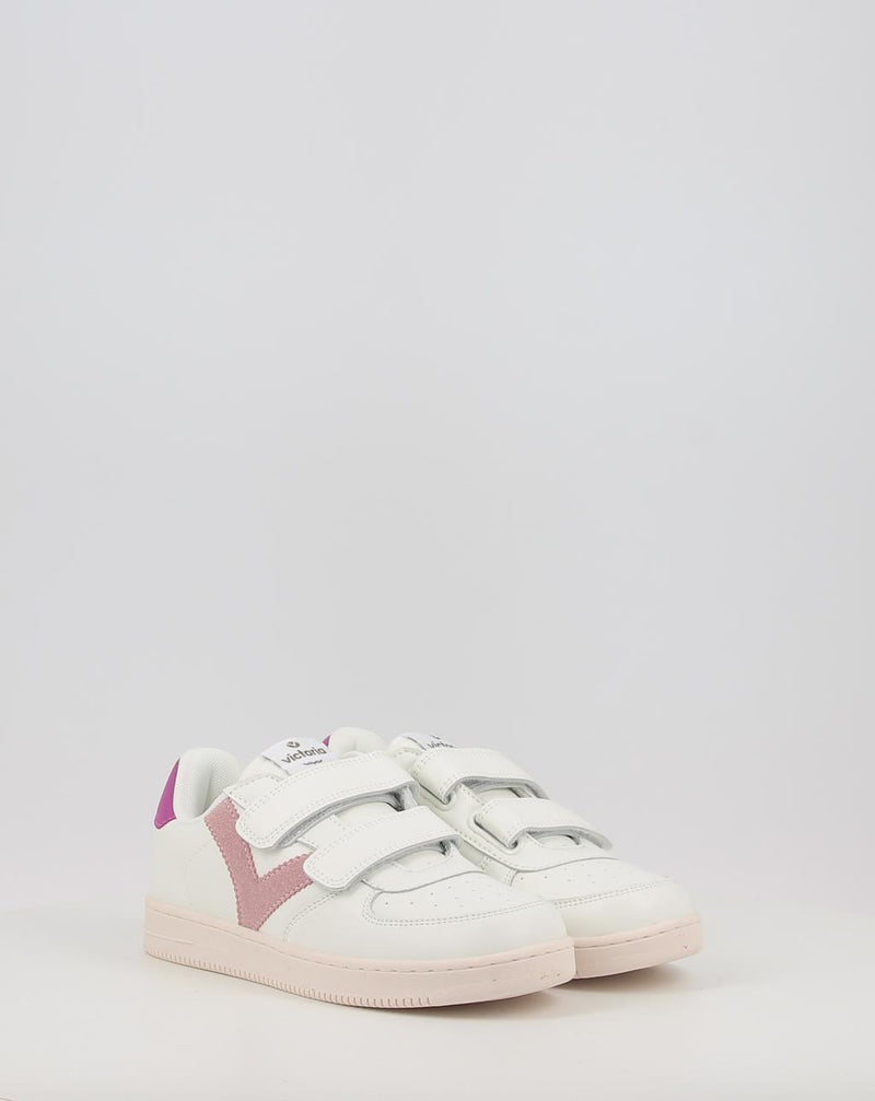 Zapatillas VICTORIA TIEMPO TIRAS EFECTO PIEL 1124104 blanco
