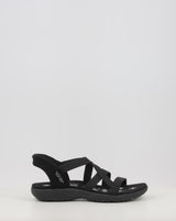 Sandali SKECHERS SLIP-INS: REGGAE SLIM - STRETCH 163460 nero