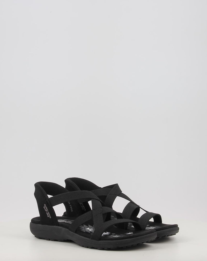 Sandali SKECHERS SLIP-INS: REGGAE SLIM - STRETCH 163460 nero