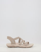 Sandali SKECHERS SLIP-INS: REGGAE SLIM - STRETCH 163460 taupe