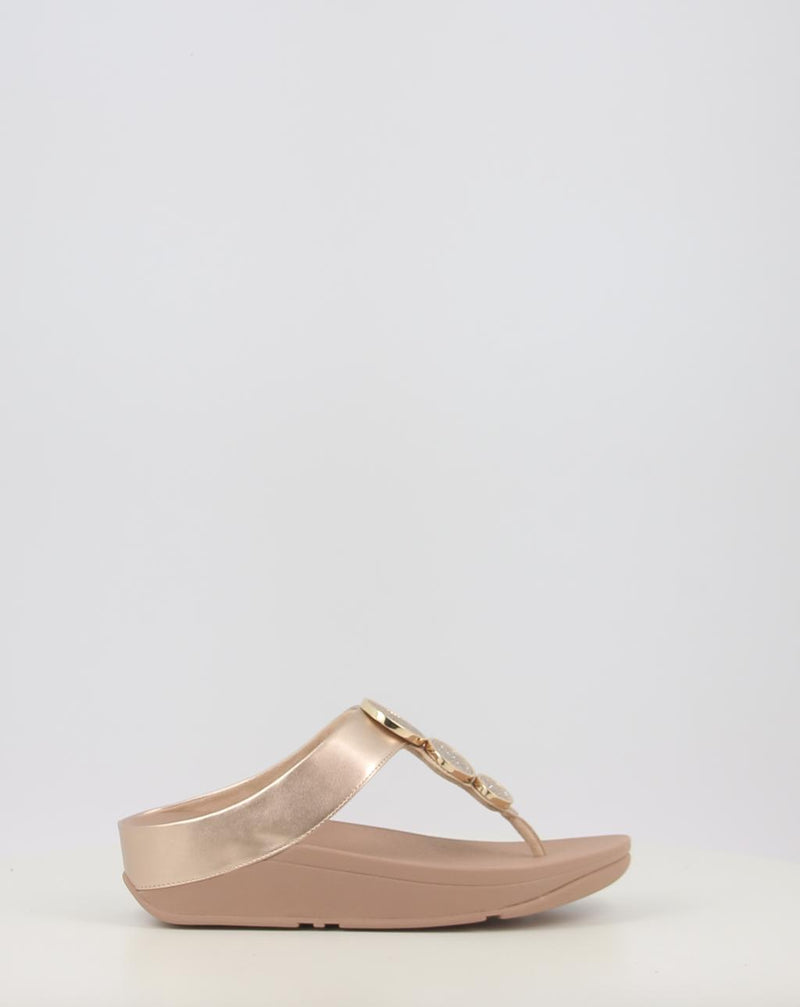 Sandali FITFLOP HALO BEAD-CIRCLE METALLIC TOE-POST SANDALS metallizzato