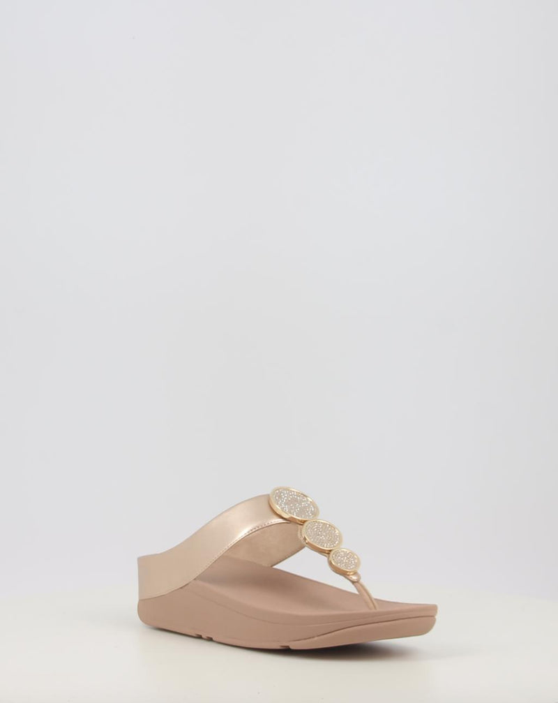 Sandali FITFLOP HALO BEAD-CIRCLE METALLIC TOE-POST SANDALS metallizzato