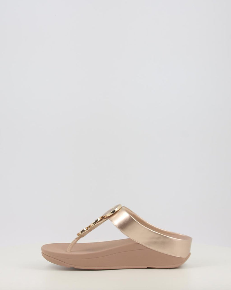 Sandali FITFLOP HALO BEAD-CIRCLE METALLIC TOE-POST SANDALS metallizzato