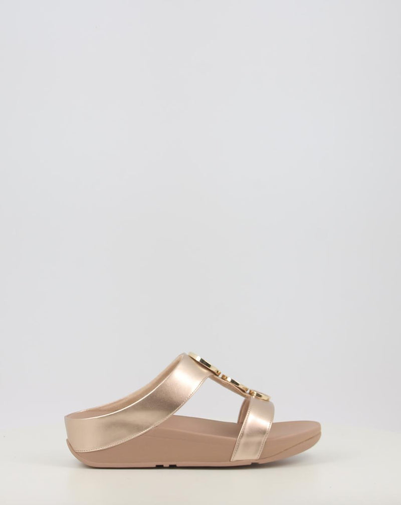 Sandali FITFLOP HALO BEAD-CIRCLE METALLIC TOE-POST SANDALS metallizzato