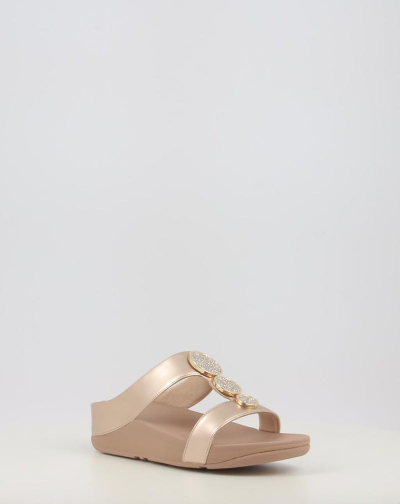 Sandali FITFLOP HALO BEAD-CIRCLE METALLIC TOE-POST SANDALS metallizzato