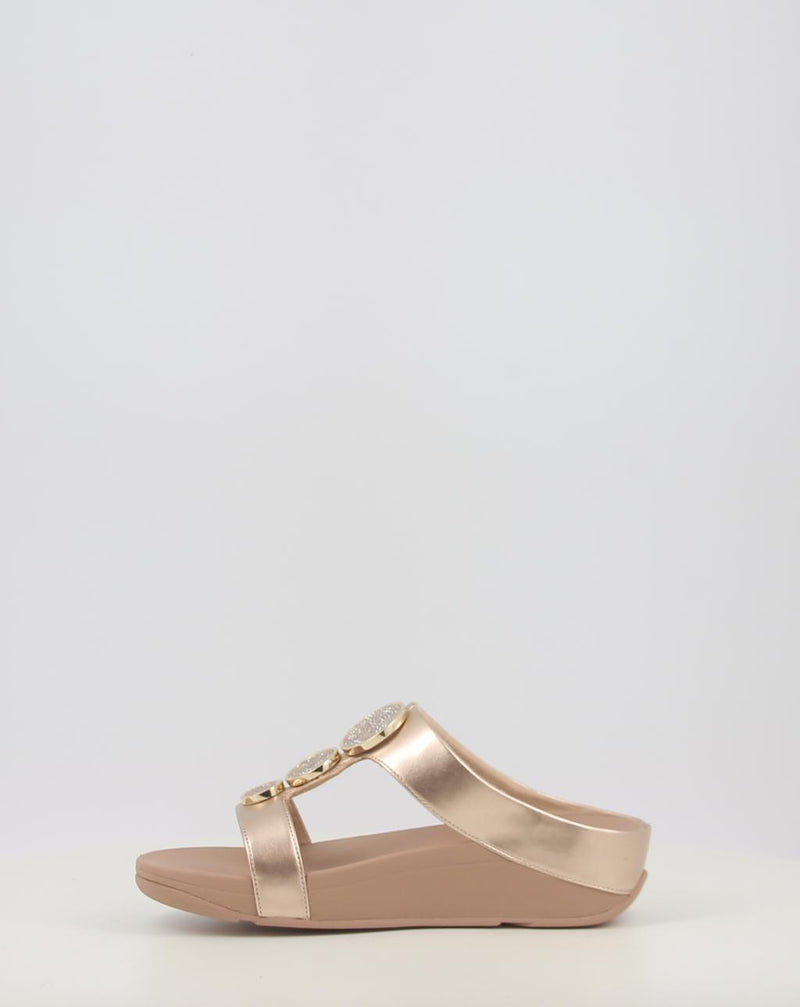 Sandali FITFLOP HALO BEAD-CIRCLE METALLIC TOE-POST SANDALS metallizzato