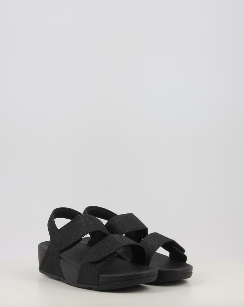 Sandali FITFLOP LULU ADJUSTABLE SHIMMERLUX BACK-STRAP SANDALS nero