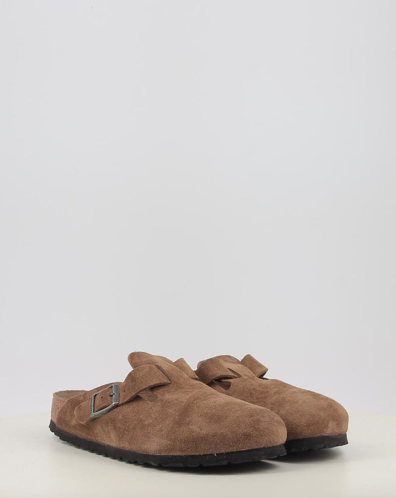 Zoccoli BIRKENSTOCK BOSTON SFB LEVE DARK TEA TONAL FB pelle