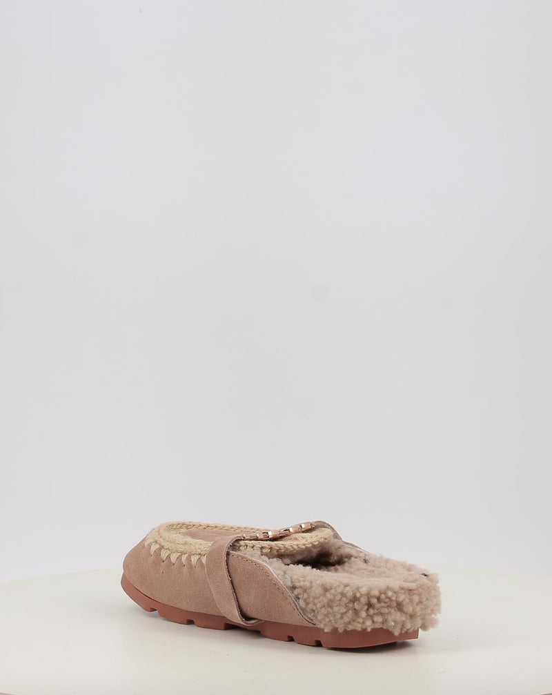 Zoccoli MOU WINTER BIO SLIDE - LOGO beige