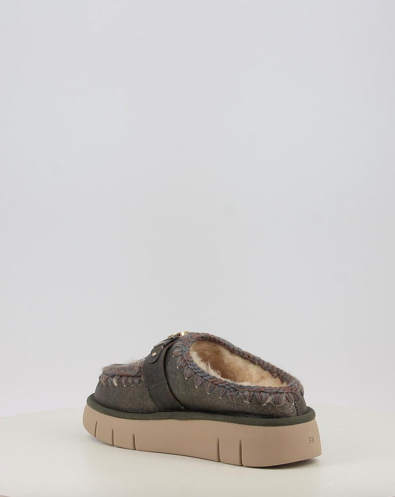Zoccoli MOU BOUNCE CLOG SPECIAL LEATHER bronzo