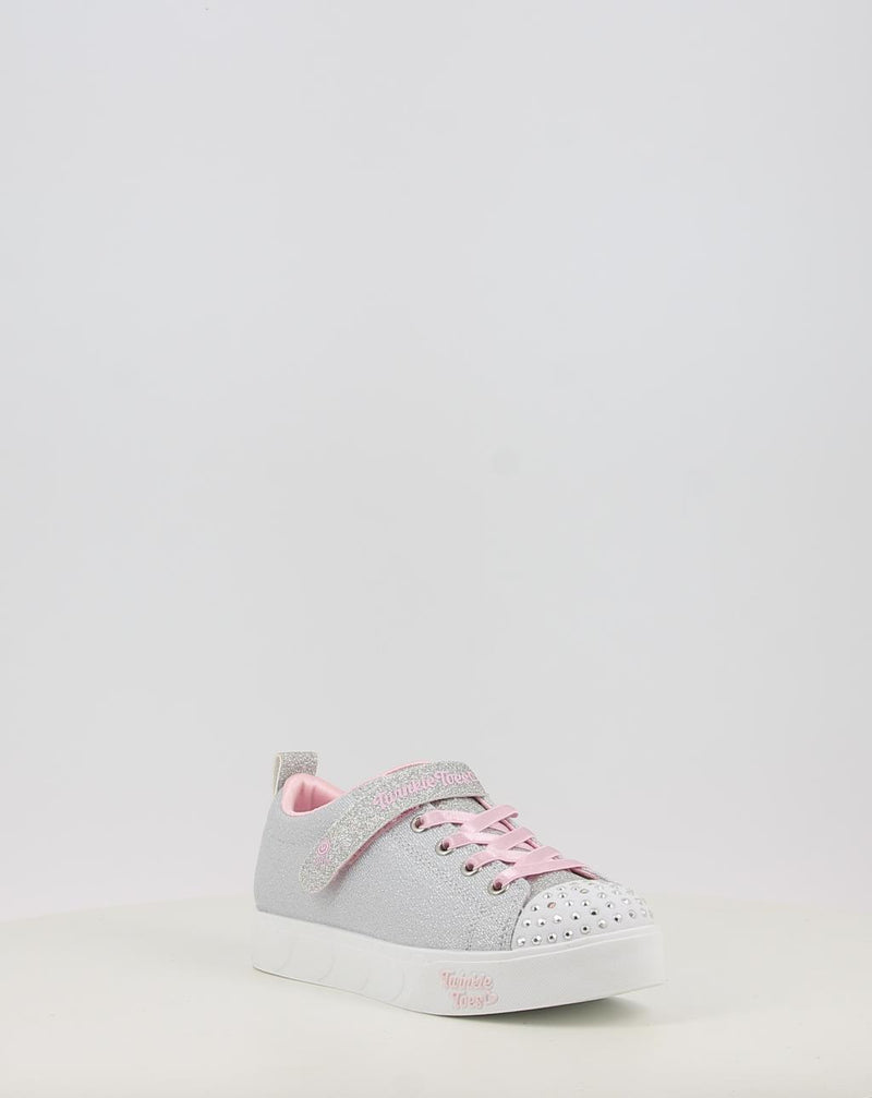 Sneakers SKECHERS TWINKLE TOES: HEART STEPS - SHIMMER 314620L argento