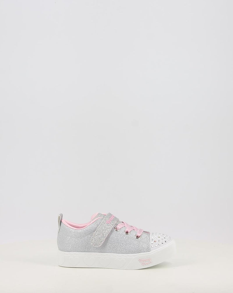 Sneakers SKECHERS TWINKLE TOES: HEART STEPS - SHIMMER 314620N argento