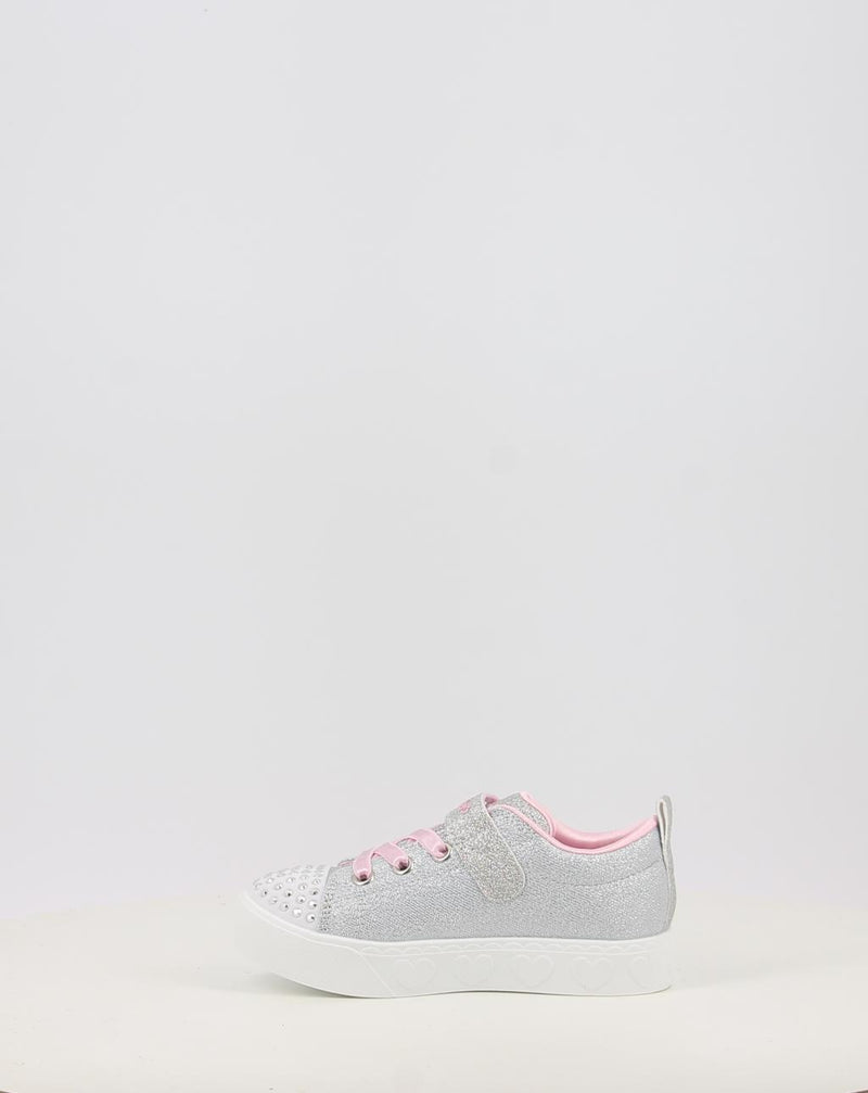 Sneakers SKECHERS TWINKLE TOES: HEART STEPS - SHIMMER 314620N argento