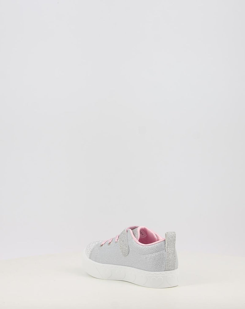Sneakers SKECHERS TWINKLE TOES: HEART STEPS - SHIMMER 314620N argento