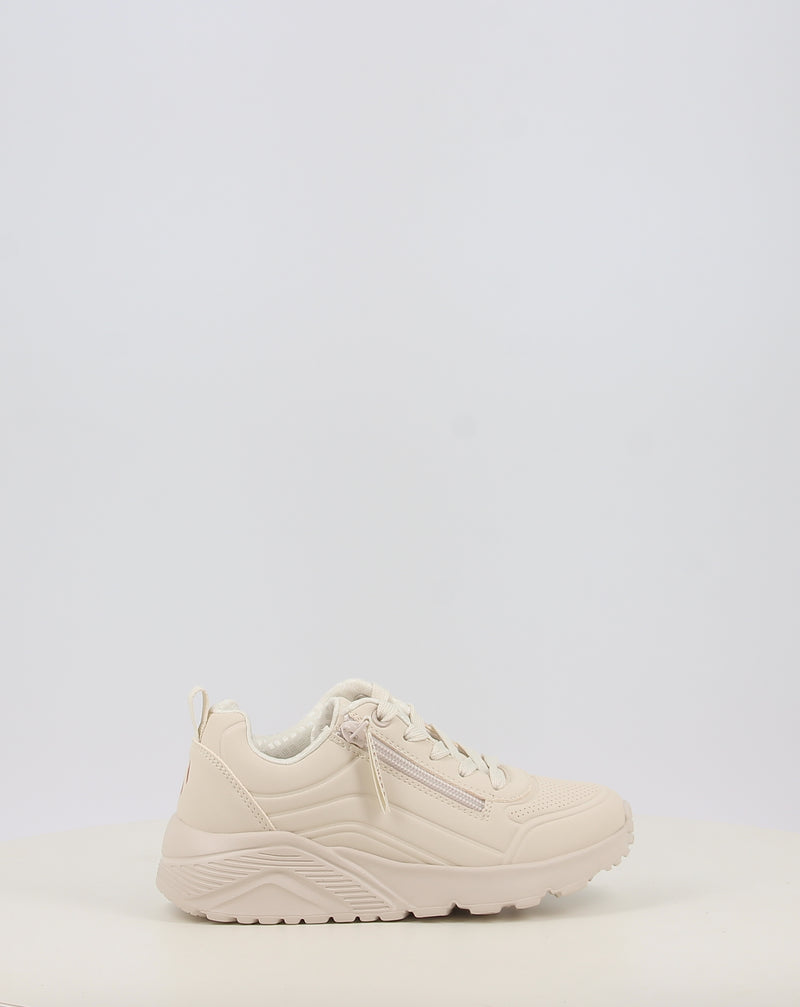 Zapatillas SKECHERS UNO LITE -EASY ZIP crema