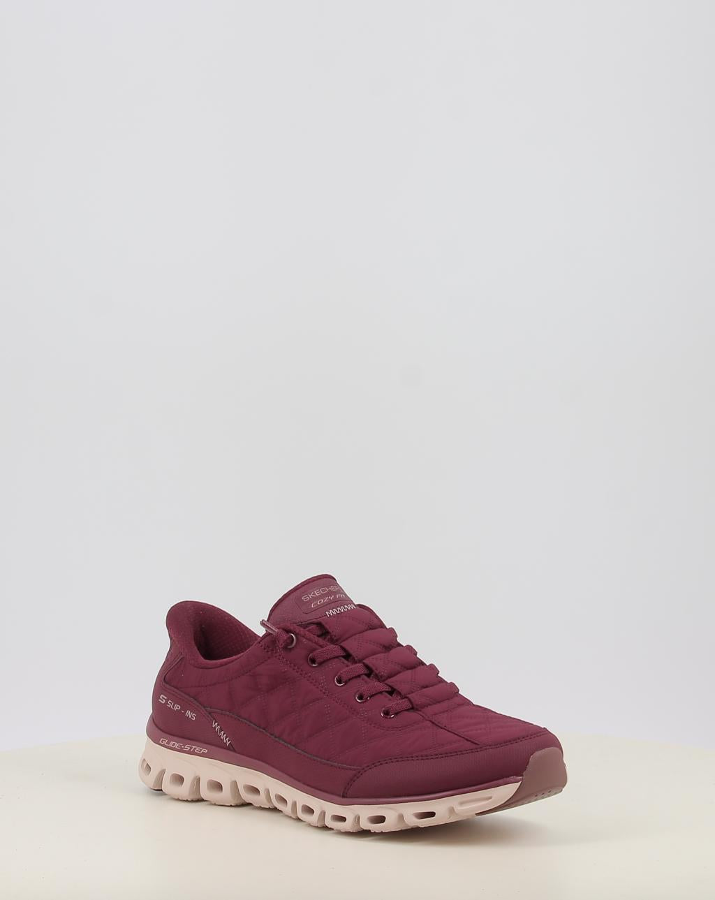 Zapatillas SKECHERS SLIP-INS: GLIDE-STEP - COZY FIT granate